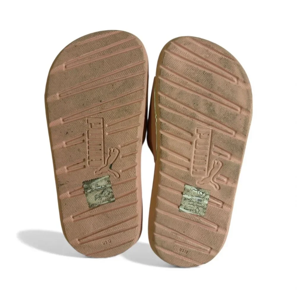 Girl pink puma slippers size 12C
